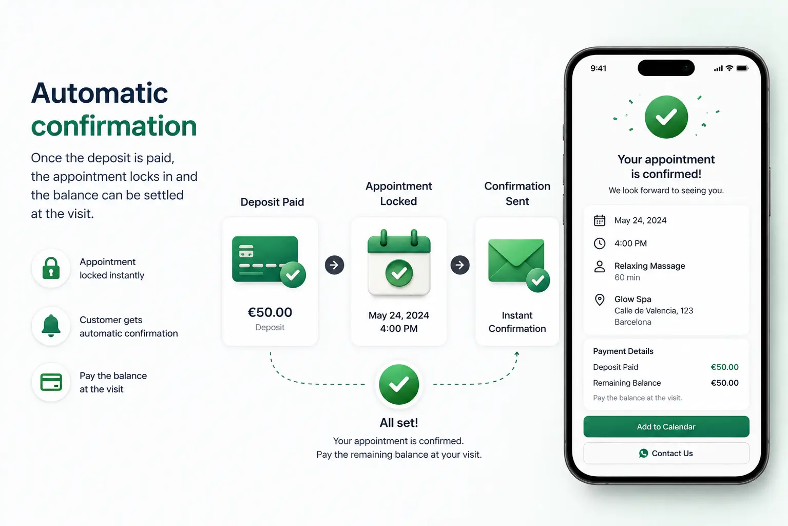 Auto-confirm on payment