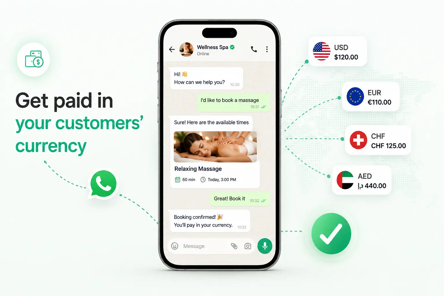 Get paid in your customers' currency