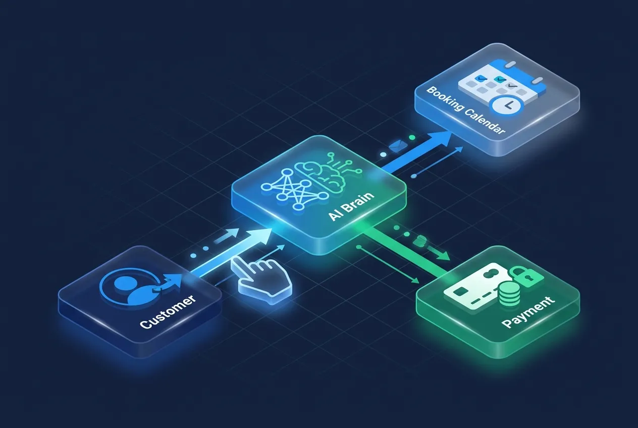 Visual AI workflow builder canvas